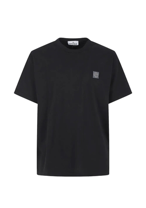 Stone Island Fissato-effect logo-patch T-shirt - Black