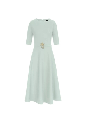 Oscar de la Renta pineapple-belt midi dress - Green