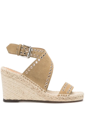 ISABEL MARANT Iriane 85mm wedge espadrilles - Neutrals