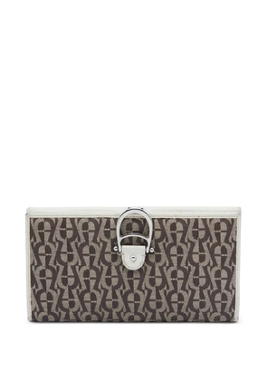 Aigner Vintage signature-canvas wallet - Brown