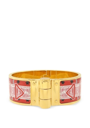 Hermès Pre-Owned Charniere enamel bangle - Gold