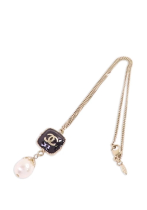 CHANEL Pre-Owned CC faux-pearl necklace - Gold