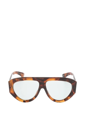 Gucci Eyewear monogram-embossed oversized-frame sunglasses - Brown