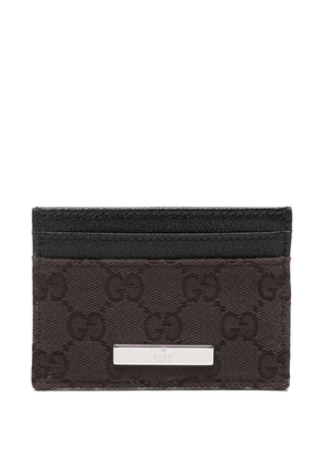 Gucci GG Supreme card holder - Brown