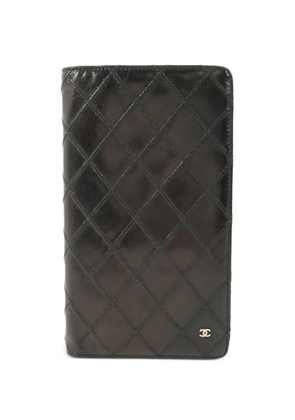CHANEL Pre-Owned CC diamond-quilted wallet - Black