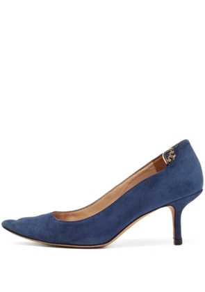 Tory Burch pre-owned 70mm Elizabeth pointed-toe suede pumps - Blue
