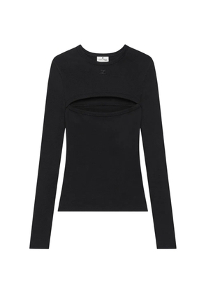 Courrèges slash long-sleeve T-shirt - Black
