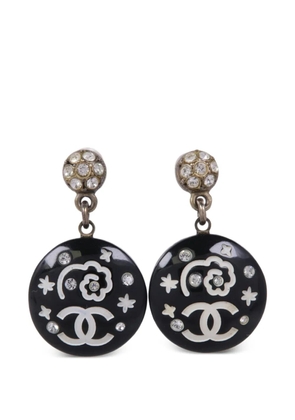 CHANEL Pre-Owned CC drop earrings - Silver