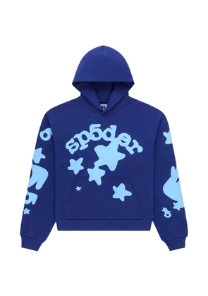SP5DER Beluga graphic-print hoodie - Blue
