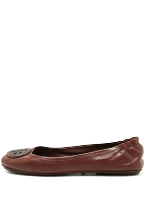 Tory Burch pre-owned Minnie leather ballet flats - Red