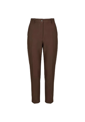 Seventy textured pressed-crease trousers - Brown