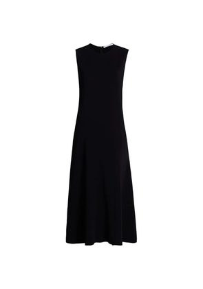 Another Tomorrow sleeveless front-slit dress - Black