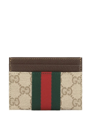 Gucci Web-stripe card holder - Neutrals