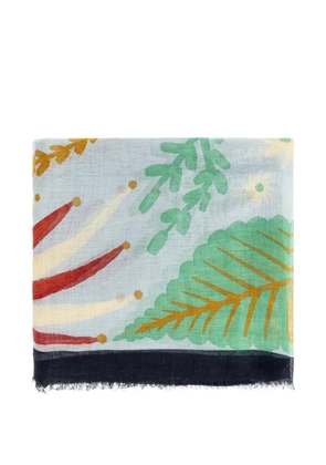 ETRO x Tabby Booth frayed scarf - Blue