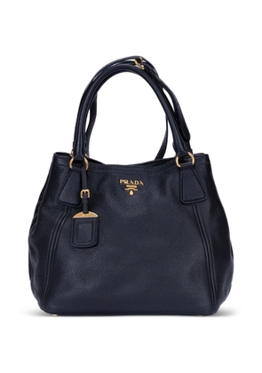 Prada Pre-Owned logo-plaque tote bag - Black