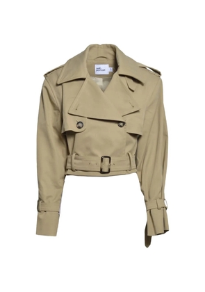 Self-Portrait belted cropped jacket - Neutrals