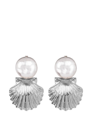 Jennifer Behr Laguna shell earrings - Silver