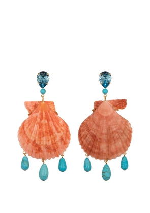 Jennifer Behr Cyrus shell-drop earrings - Gold