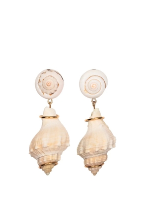 Jennifer Behr Pernella shell-drop earrings - Gold