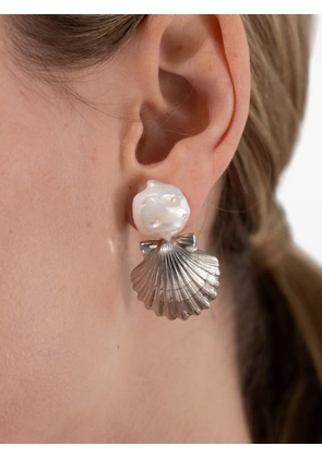 Jennifer Behr Laguna shell earrings - Silver