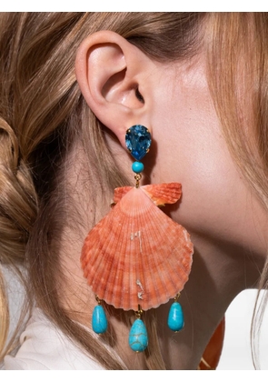 Jennifer Behr Cyrus shell-drop earrings - Gold