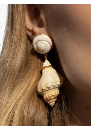 Jennifer Behr Pernella shell-drop earrings - Gold