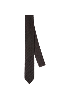 Brunello Cucinelli textured silk tie - Brown