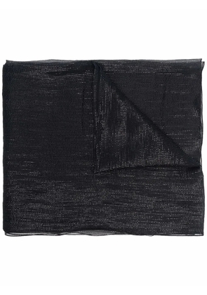 Emporio Armani metallic-detail scarf - Black