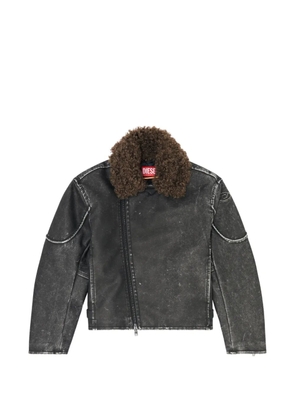 Diesel biker jacket with detachable collar - Grey