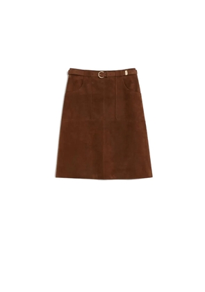 Max Mara belted A-line midi skirt - Brown
