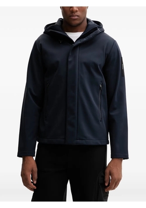 Ea7 Emporio Armani logo-patch hooded jacket - Blue