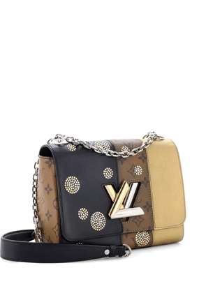 Louis Vuitton Pre-Owned Twist Handbag Limited Edition Studded Reverse Monogram Canvas and Leather MM shoulder bag - Black