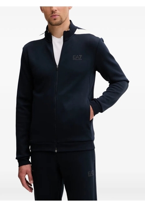 Ea7 Emporio Armani logo-print zip-up sweater - Blue