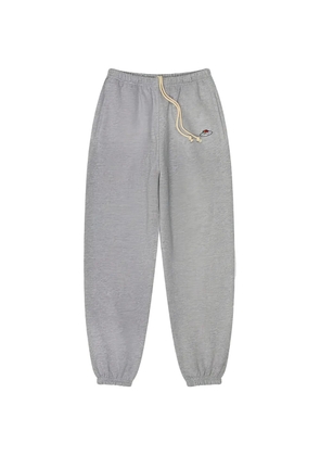 HommeGirls x Fruit Of The Loom logo-patch drawstring track pants - Grey