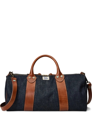 Ralph Lauren RRL leather-trim denim holdall - Blue