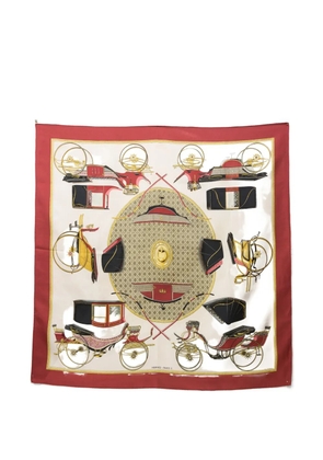 Hermès Pre-Owned 1980 Les Voitures a Transformation silk scarf - Neutrals