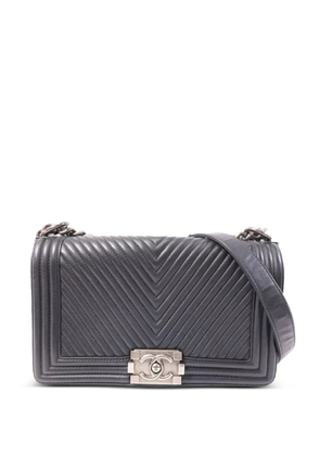 CHANEL Pre-Owned Boy 25 chevron-quilted shoulder bag - Black