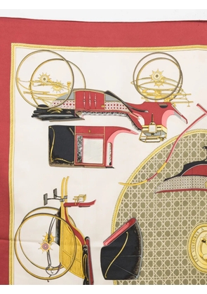 Hermès Pre-Owned 1980 Les Voitures a Transformation silk scarf - Neutrals