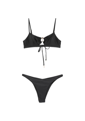 COTAZUR palm-tree ring-detail bikini - Black