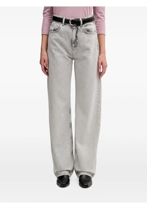 Sisley logo-patch jeans - Grey