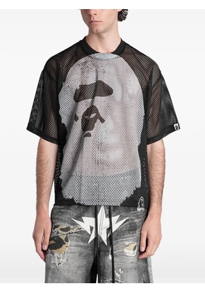 A BATHING APE® Ape Head mesh T-shirt - Black