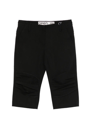 Open YY gathered capri shorts - Black