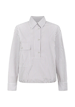 Nine In The Morning vertical-stripe chest-pocket shirt - White