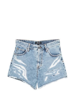 Just Cavalli distressed raw-cut shorts - Blue