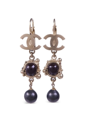 CHANEL Pre-Owned CC drop earrings - Gold