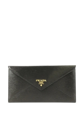 Prada Pre-Owned Saffiano leather envelope wallet - Black