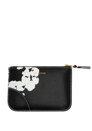 Denim Tears x Comme des Garçons leather zip wallet - Black