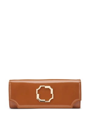 Malone Souliers Vivien patent-leather clutch bag - Brown