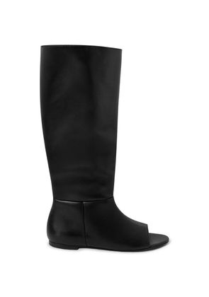 Gimaguas open-toe leather boots - Black