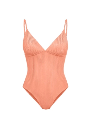 Rip Curl ribbed lace-up swimsuit - Orange